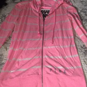 VS PINK Striped Hoodie